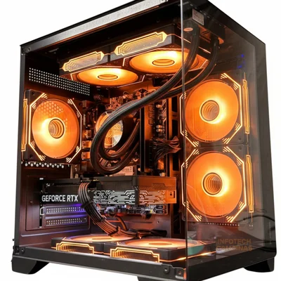 PC Gamer Aquario Preto Intel Core i5 12400 | RTX 5060 8GB | 16gb Ram | SSD Nvme 1TB | Water Cooler 240mm | Win11 Pro