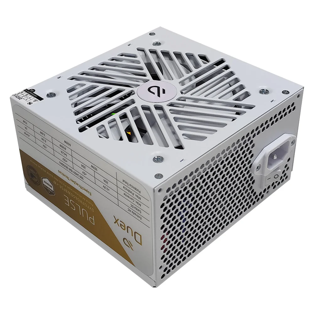 Fonte Atx 2.52 650w 80 Plus Bronze Pulse Pro Duex Dxfopro650wbfsew+ Full Modular Branca