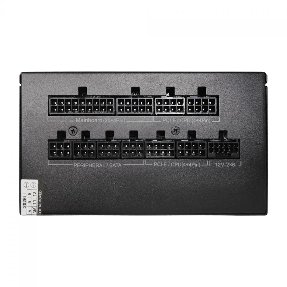 Imagem 4 de 5 do produto Fonte Duex Pulse Pro, 1200w, Cybenetics Platinum, Teclab, Atx 3.1, PCi-e 5.1, Pfc Ativo, Full Modular, Dxfopro1200wg3