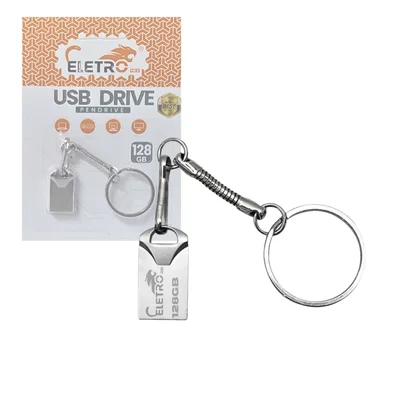 Pendrive Chaveiro 128GB Unidade Flash Usb De Alta Velocidade Eletromex El-au-128
