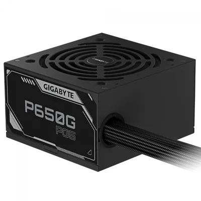 Fonte Gigabyte Gp-p650g Pg5, 650w, 80 Plus Gold, Pfc Ativo, PCie 5.1, Atx 3.1, Preta