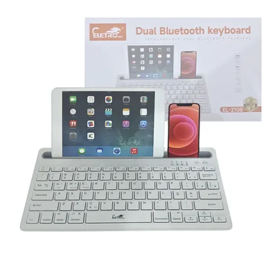 Teclado Bt Inteligente Portátil Bluetooth Com Suporte