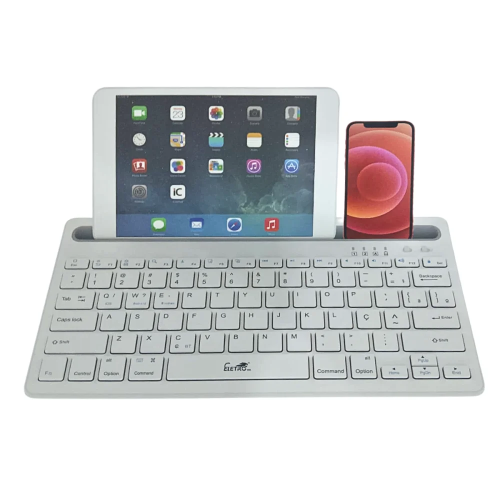 Imagem 3 de 4 do produto Teclado Bt Inteligente Portátil Bluetooth Com Suporte