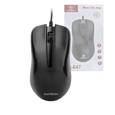 Mouse Óptico Com Fio Usb 3 Botões PC Notebook Kapbom Ka-647