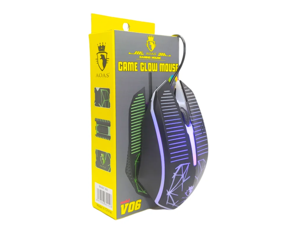 Imagem 4 de 5 do produto Mouse Gamer Glow RGB Usb LED PC Notebook Oas-v06