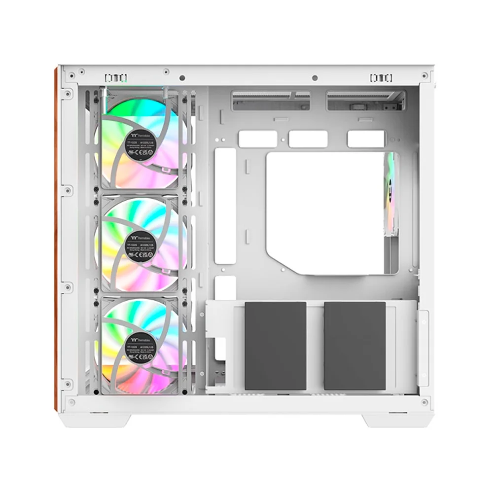 Imagem 4 de 5 do produto Gabinete Gamer Thermaltake View 380 Wood Style Mid Tower Atx Com 4 Fans ARGB Branco