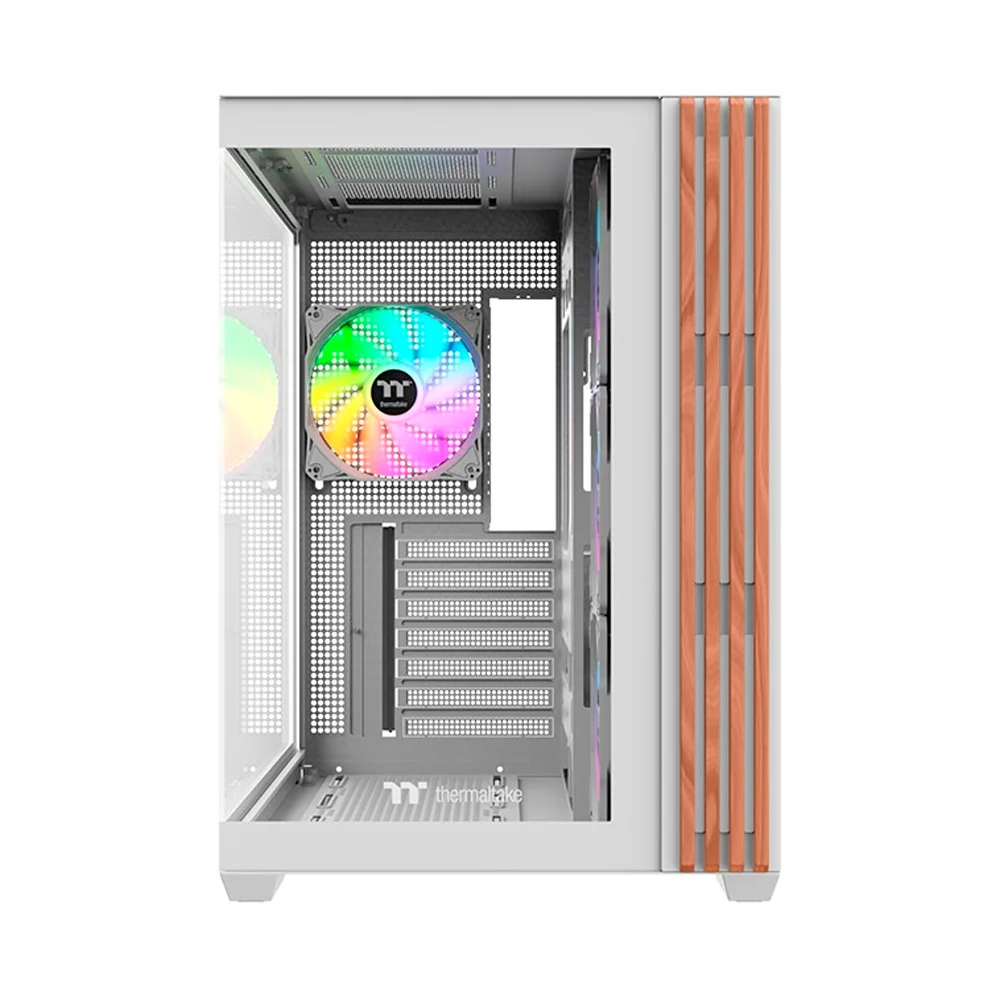 Imagem 5 de 5 do produto Gabinete Gamer Thermaltake View 380 Wood Style Mid Tower Atx Com 4 Fans ARGB Branco
