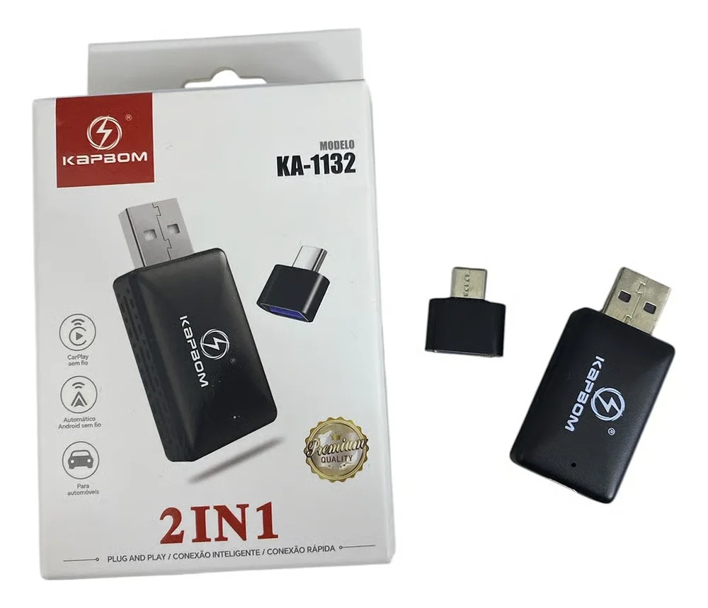Imagem 2 de 5 do produto Adaptador Carplay Sem Fio Bluetooth Plug & Play