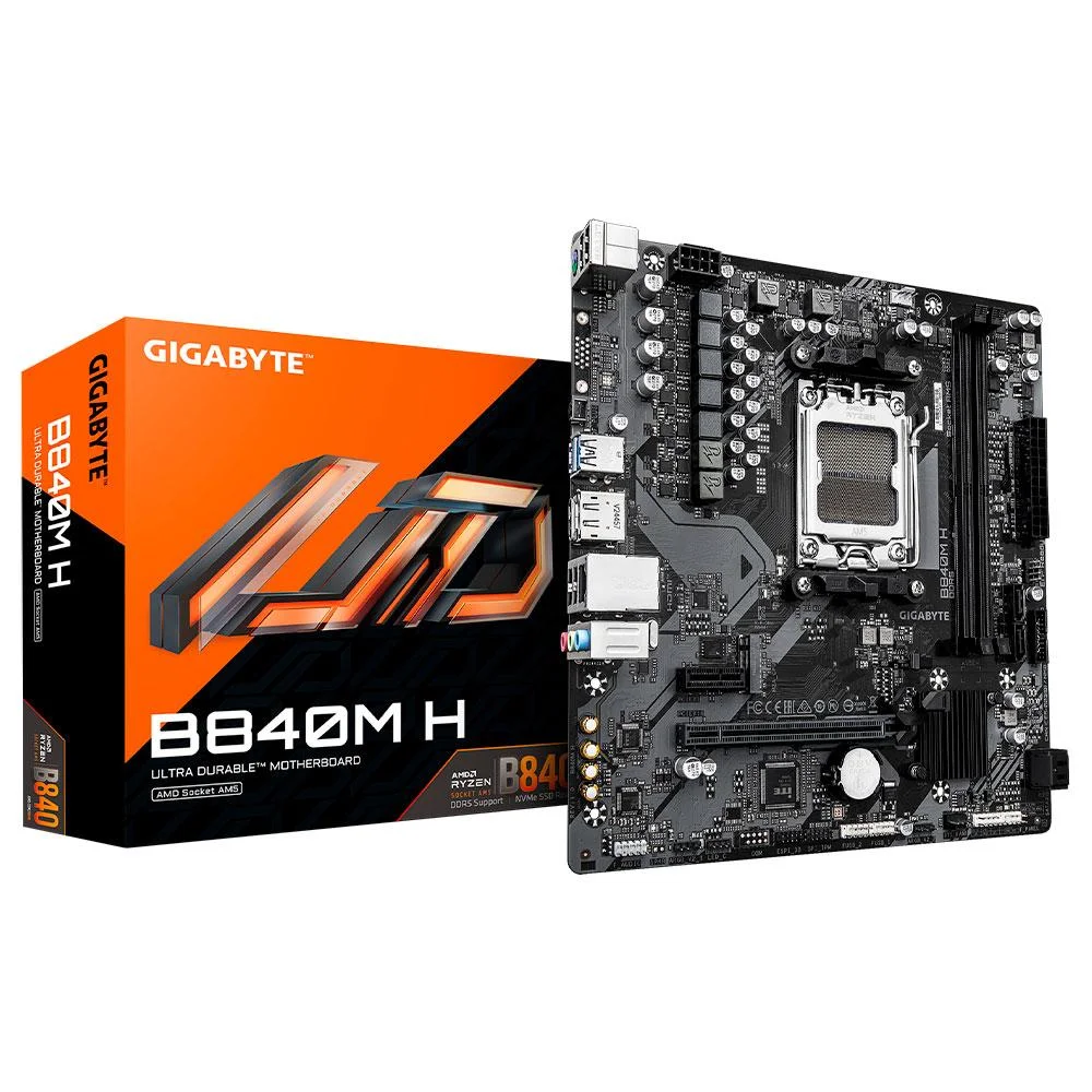 Placa Mãe Gigabyte B840m H 1.0 Ddr5 Am5 Placa Mãe Gigabyte B840m H 1.0 Ddr5 Am5