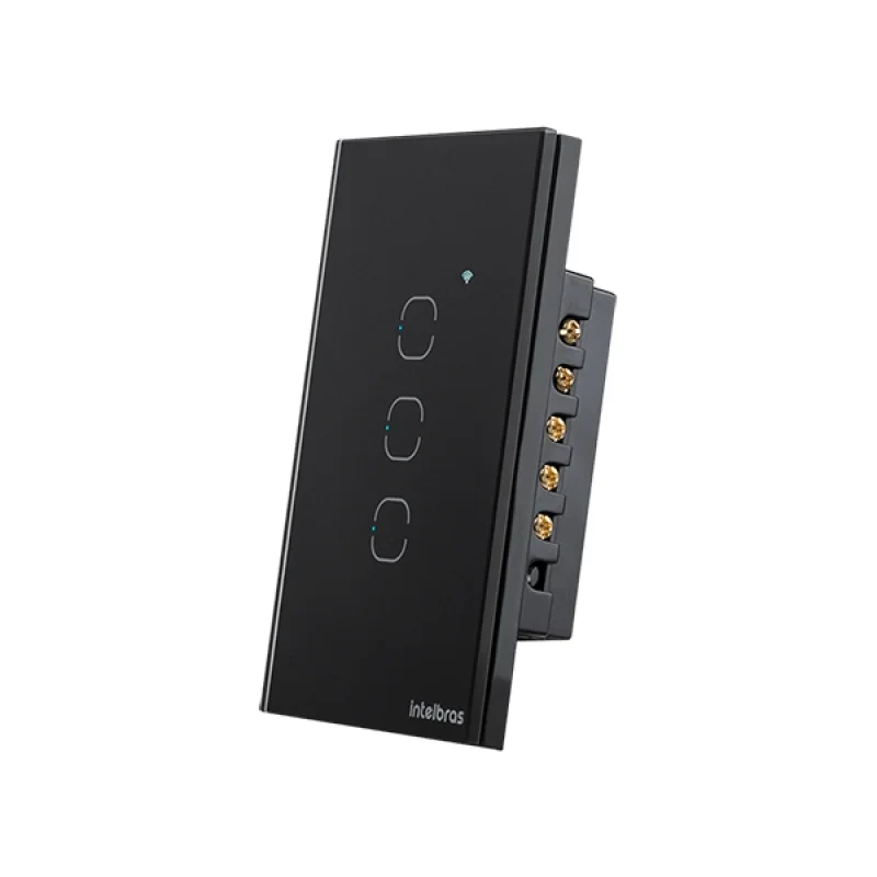 Imagem 4 de 5 do produto Interruptor Inteligente Wi-fi Touch 3 Teclas Preto Eiw 1003 Intelbras