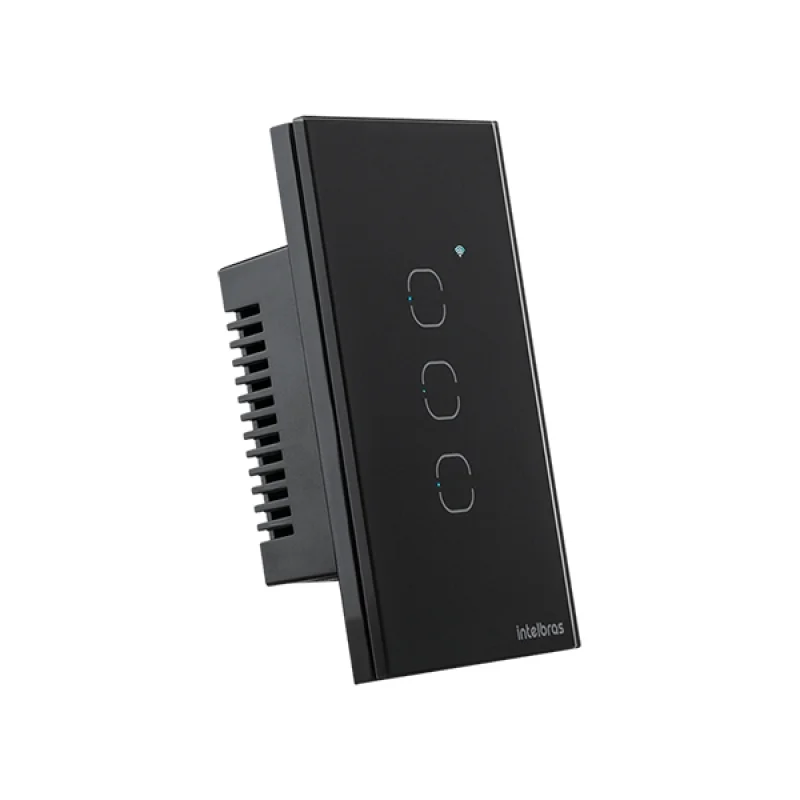 Imagem 5 de 5 do produto Interruptor Inteligente Wi-fi Touch 3 Teclas Preto Eiw 1003 Intelbras