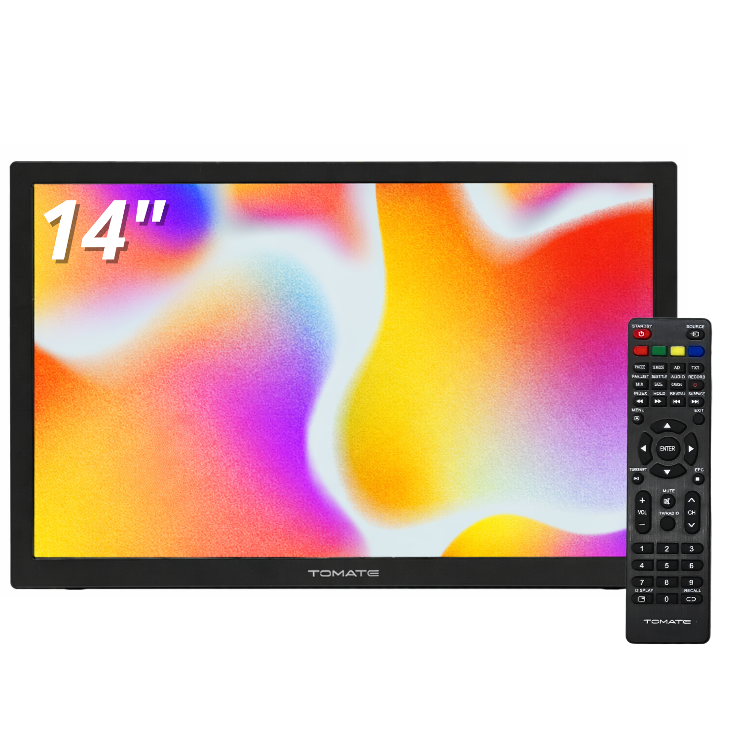 Monitor Portátil 14" Bluetooth Bateria, Usb Hd Input, Tela De Alta Definição 8ms, Alto-falantes Integrados