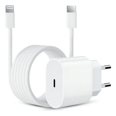 Fonte Carregador Tipo C 20w + Cabo Para Iphone Xs X 11 12 13