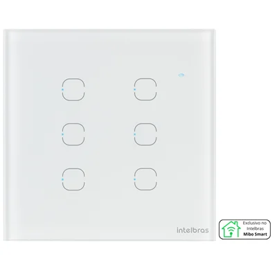 Interruptor Touch Wi-fi 6 Teclas Eiw 1006 Intelbras Branco