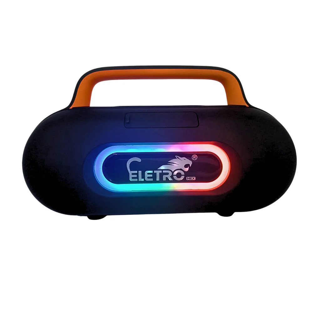Imagem 3 de 5 do produto Caixa De Som Bluetooth Portátil LED RGB 80w Eletromex El-1126
