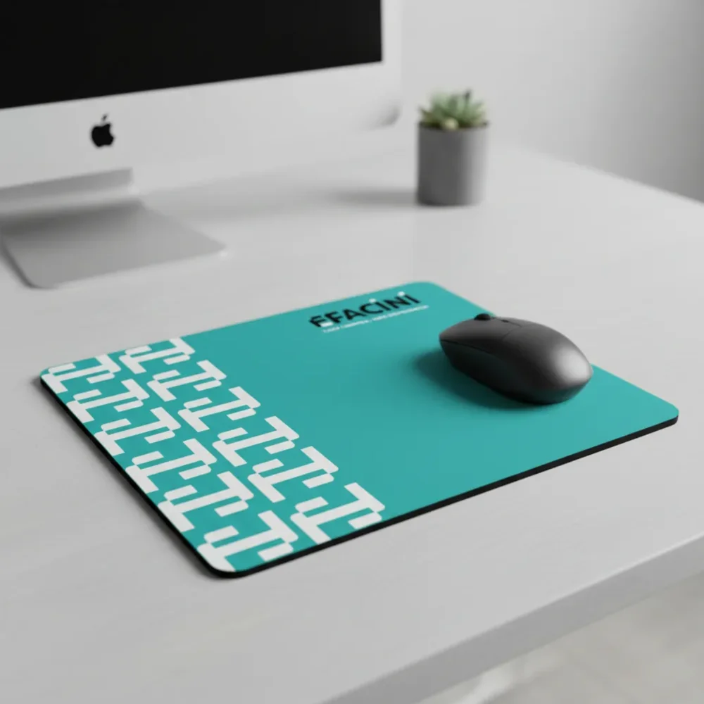 Imagem 4 de 5 do produto Mouse Pad Tech Series Efacini Base Emborrachada 220×180mm Azul Turquesa