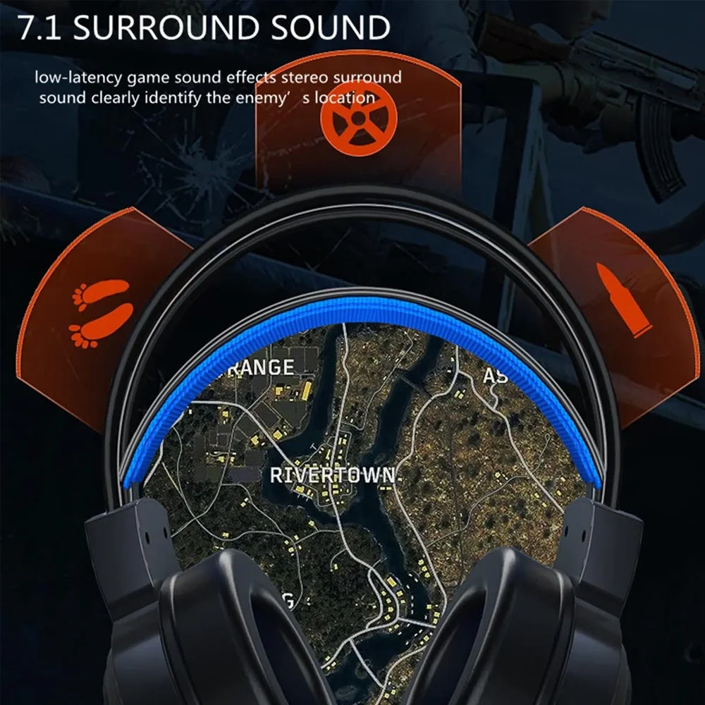 Headset Gamer Fone Usb 7.1 Surround RGB Com Microfone G60 Headset Gamer Fone Usb 7.1 Surround RGB Com Microfone G60
