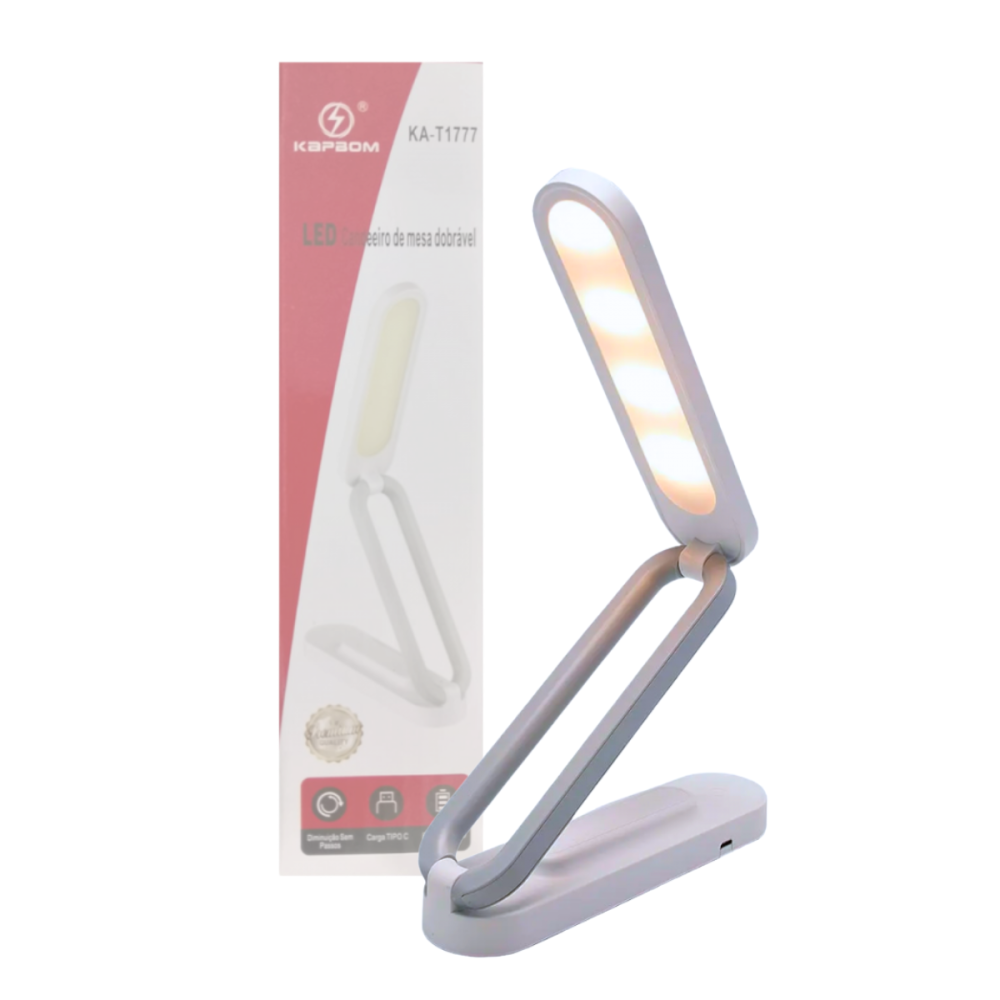 Luminária De Mesa Dobrável Top Light Recarregável Usb Kapbom Ka-t1777