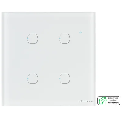 Interruptor Touch Wi-fi 4 Teclas Eiw 1004 Intelbras Branco