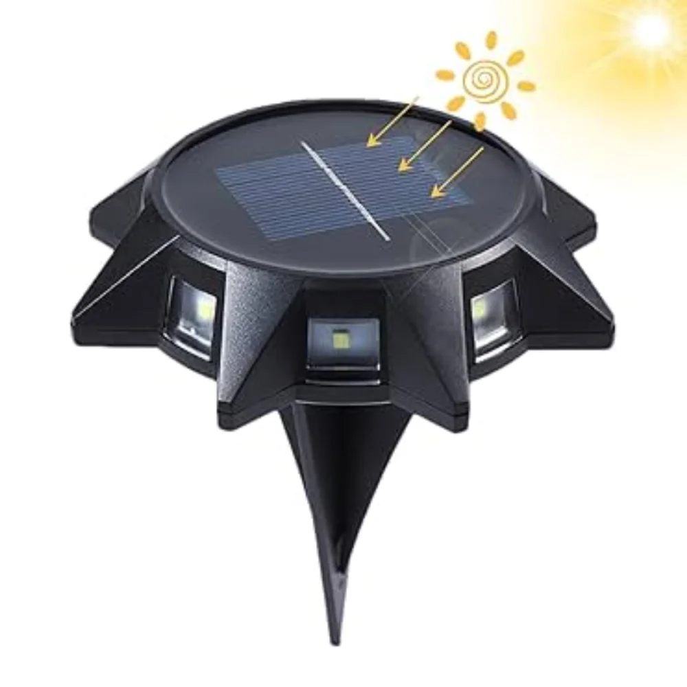 Imagem 2 de 5 do produto Luminária Solar De Piso E Parede Com LED Quente 8 LEDs Altomex Al-b1323
