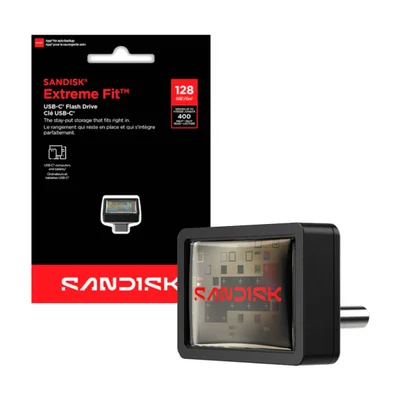 Pen Drive 128GB Usb C 3.2 Gen1 Extreme Fit 400mb/s Sdcz530-128g-g46 Sandisk