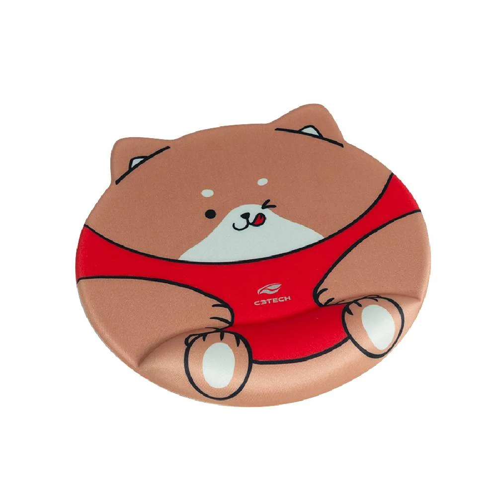 Imagem 3 de 5 do produto Mouse Pad C3tech Mp-500rd Ergonômico Gato Vermelho C/ Apoio Gel