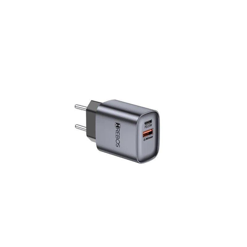Imagem 5 de 5 do produto Kit Carregador Fonte Turbo 20w Neo Charge Duplo Usb C E Usb -c Modelo Hs-232c Cor Preto