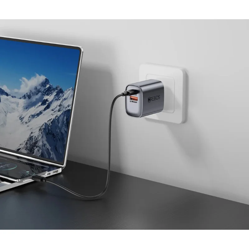 Imagem 3 de 5 do produto Kit Carregador Fonte Turbo 20w Neo Charge Duplo Usb C E Usb -c Modelo Hs-232c Cor Preto