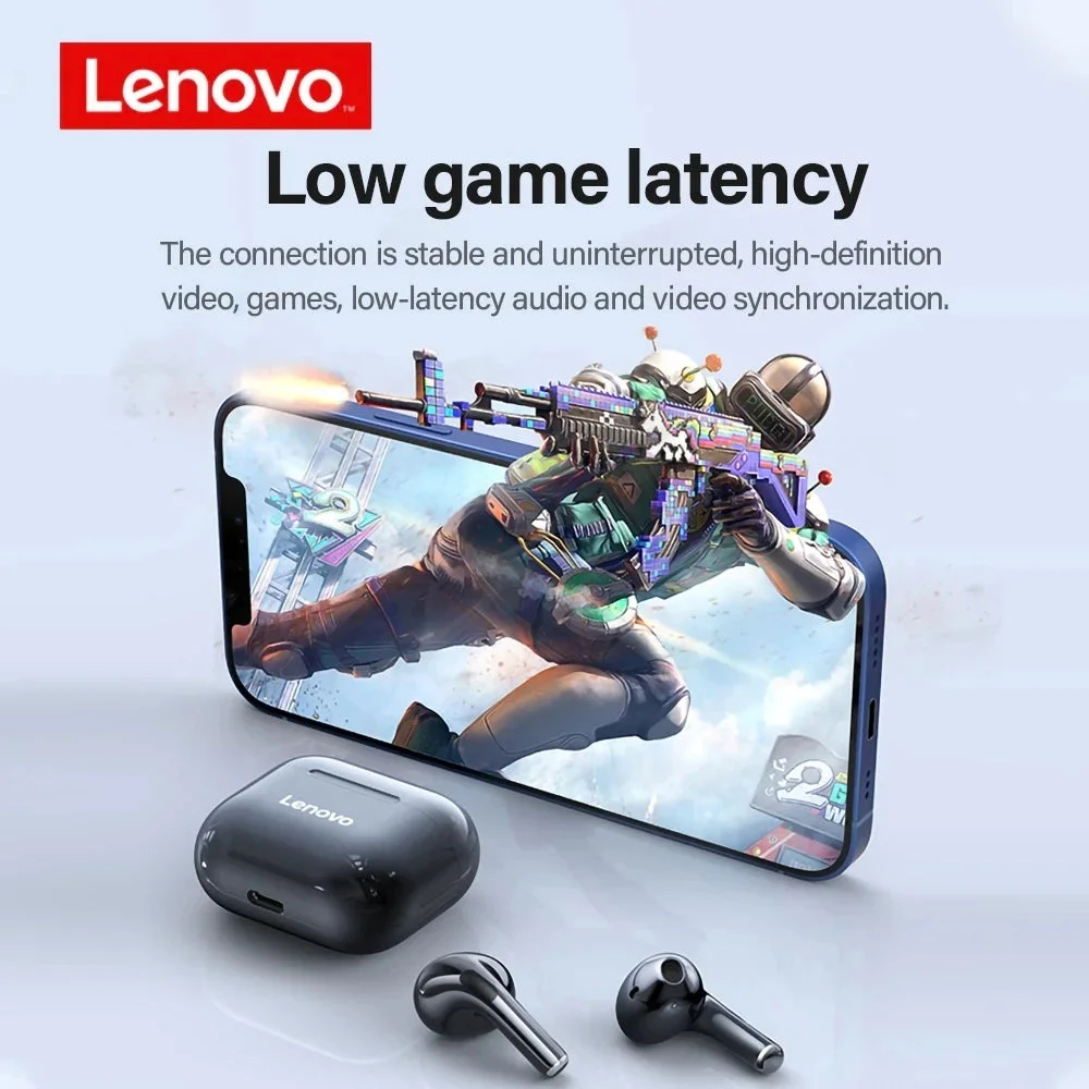 Imagem 2 de 4 do produto Fones Lenovo Lp40 Tws Bluetooth Estreo Controle Touch Preto