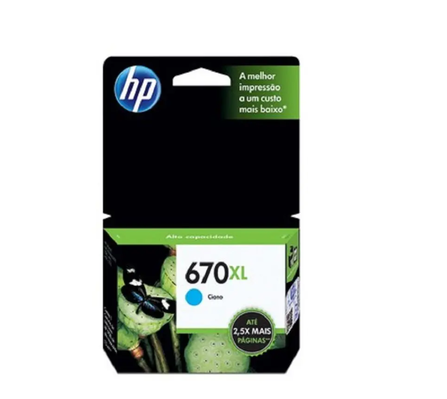 Cartucho 670xl Ciano 7,5ml Cz118ab 3525 5525 4615 4625