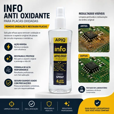 Spray Anti Oxidante Solução Para Placa Oxidadas Apiq Oxid 300 Ml — foto 2