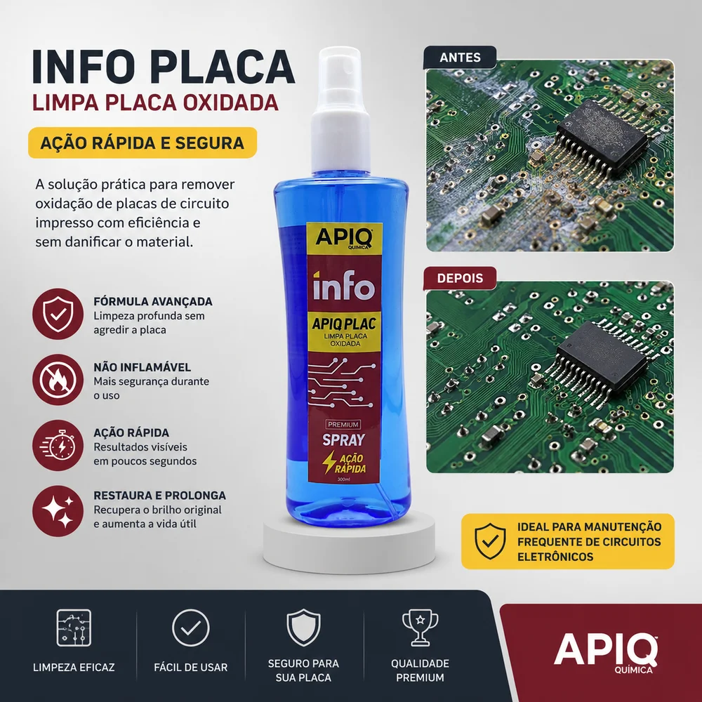 Imagem 4 de 5 do produto Solução Para Limpeza De Placa Oxidadas Info Plac 300ml