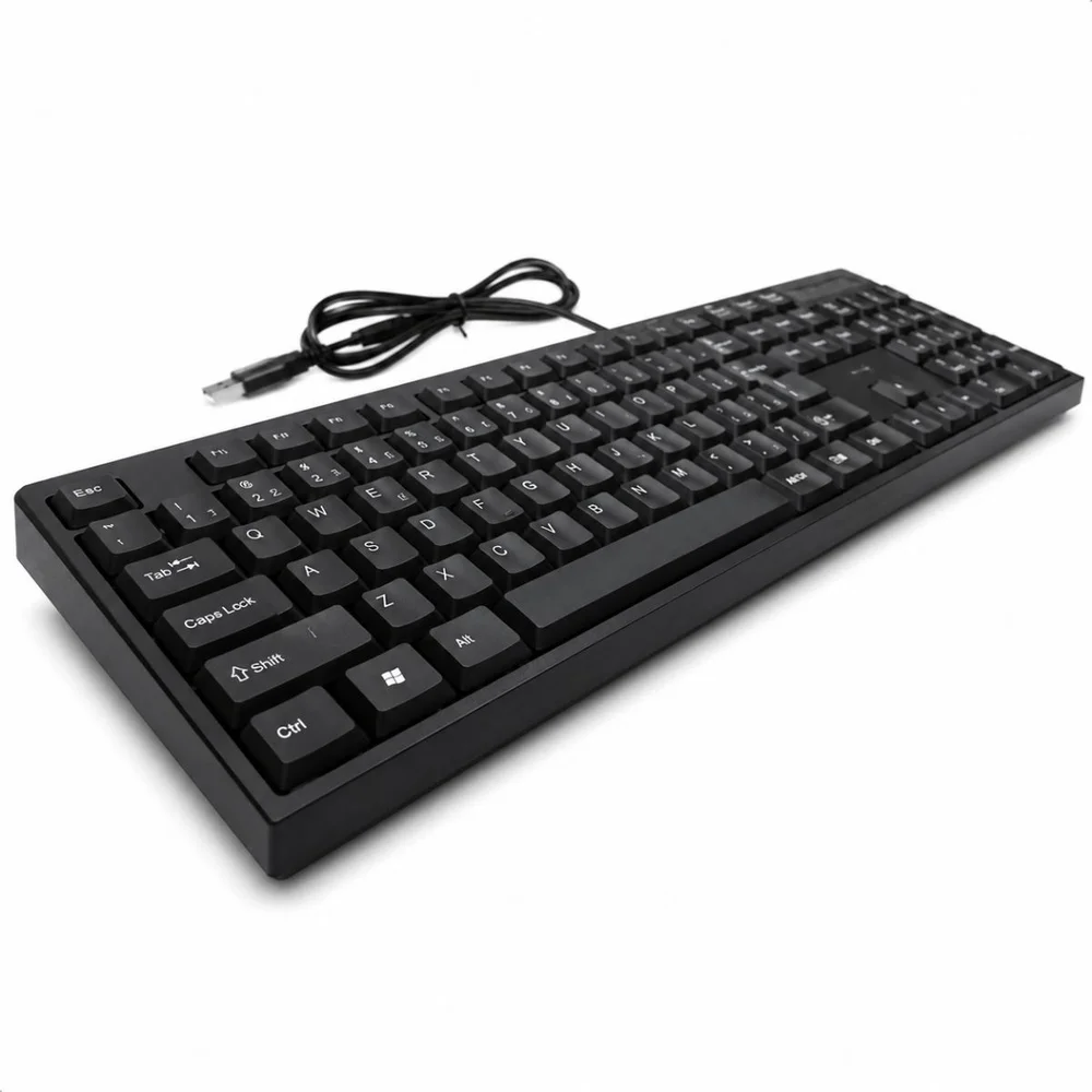 Imagem 3 de 5 do produto Teclado e Mouse USB Com Fio Preto ABNT2 Plug Play Knup KP-TE149