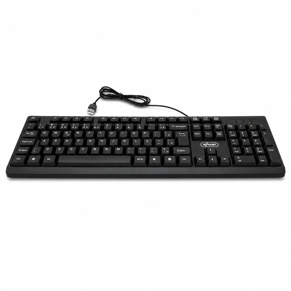 Imagem 4 de 5 do produto Teclado e Mouse USB Com Fio Preto ABNT2 Plug Play Knup KP-TE149
