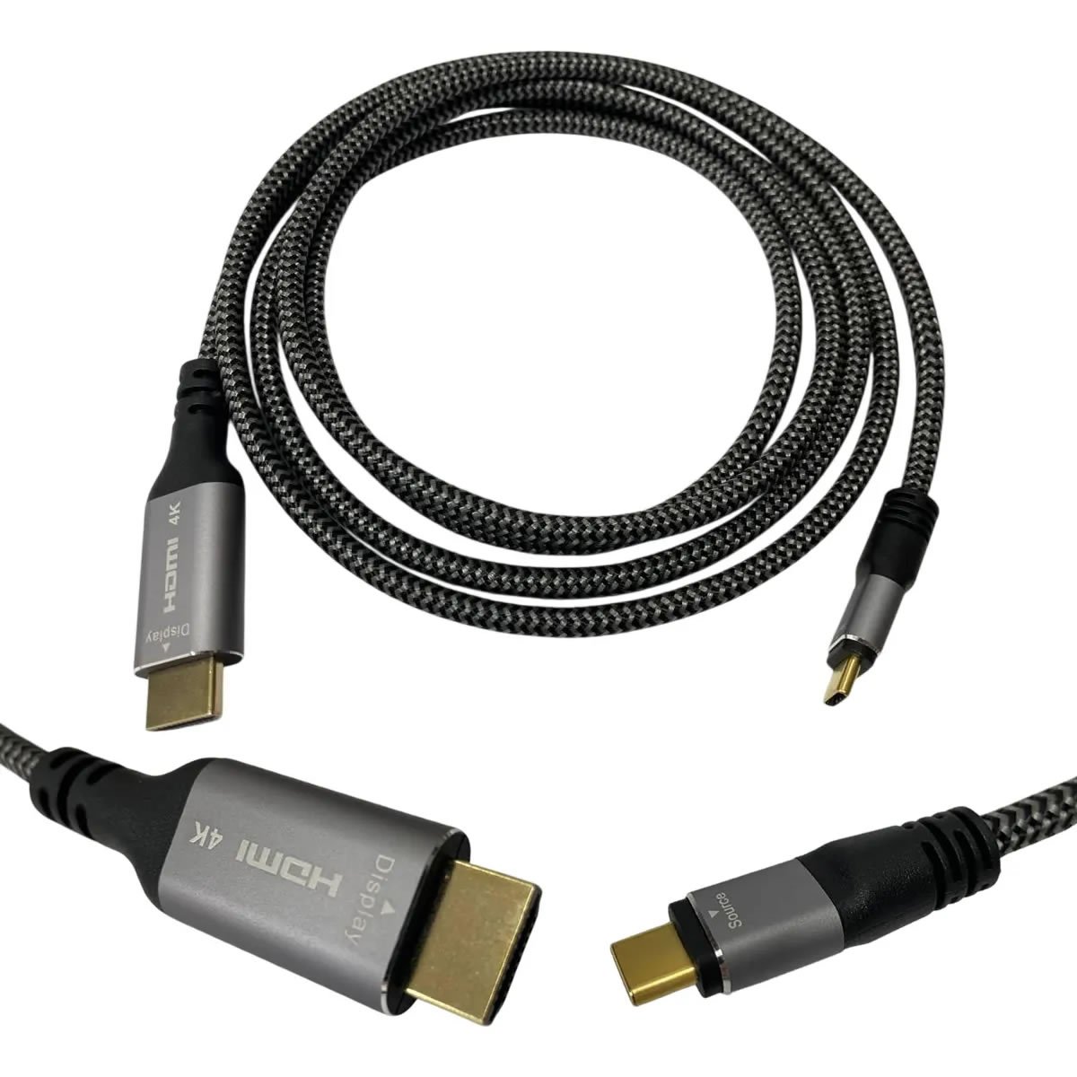 Cabo Usb-c Para HDMI 4k 60hz Ouro Thunderbolt3 De 1,80 Metro