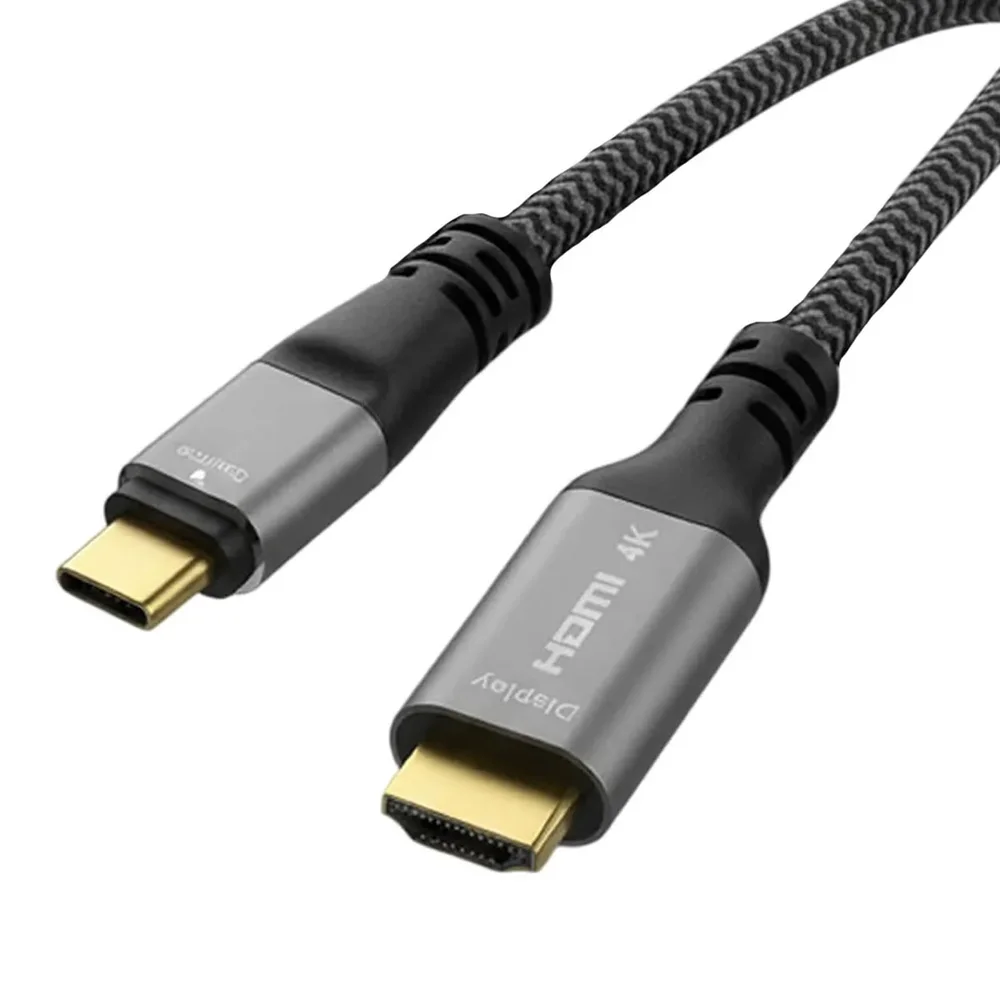 Imagem 5 de 5 do produto Cabo Usb-c Para HDMI 4k 60hz Ouro Thunderbolt3 De 1,80 Metro