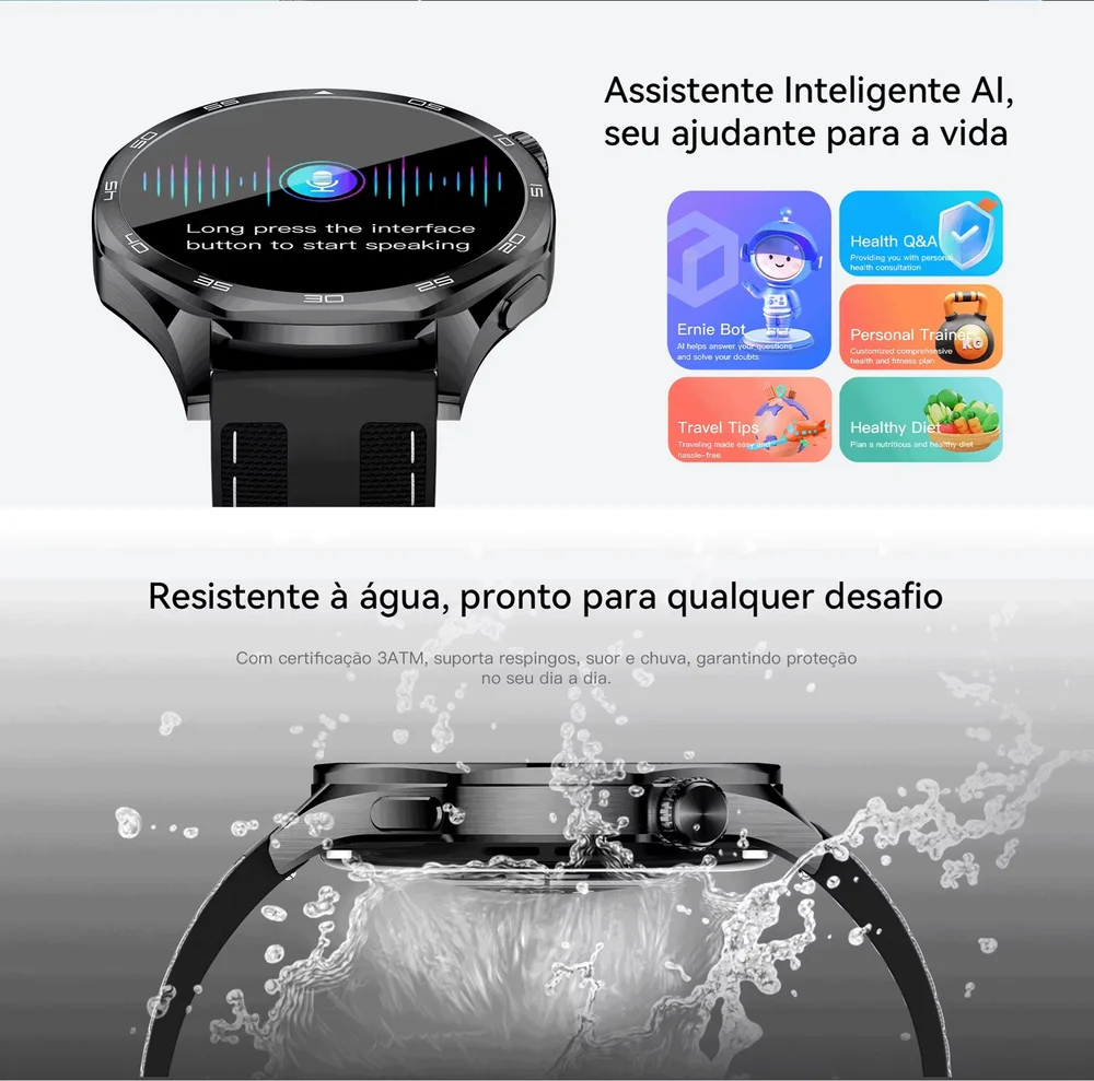 Smartwatch Aurafit Nexa 4 Am29, 1.43"amoLED Ip68 110+ Esportes Assistente De Voz, Conexão Strava 6