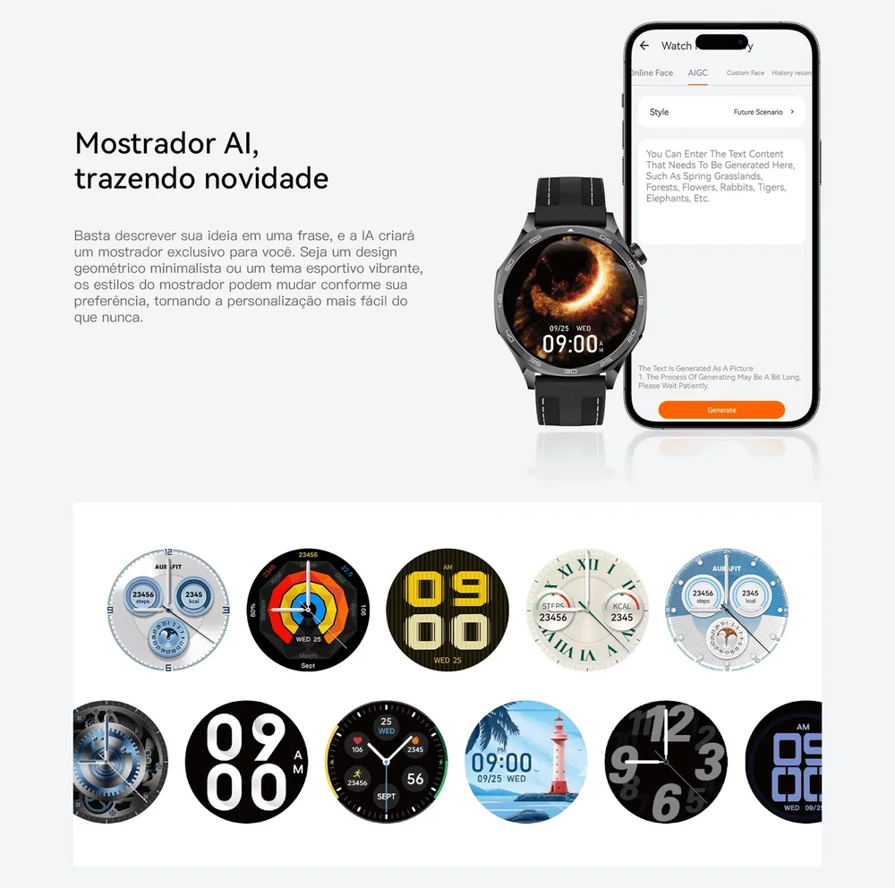 Smartwatch Aurafit Nexa 4 Am29, 1.43"amoLED Ip68 110+ Esportes Assistente De Voz, Conexão Strava 7