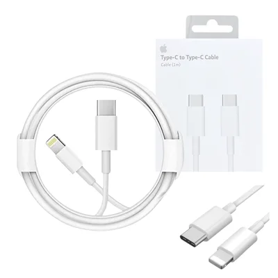 Cabo De Dados Tipo-c E Compatível Com Lightning 1 Metro Premium Rohs