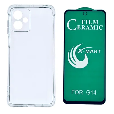 Kit Moto G14 - Capa Capinha Anti Impacto + Pelicula De Ceramica 9d