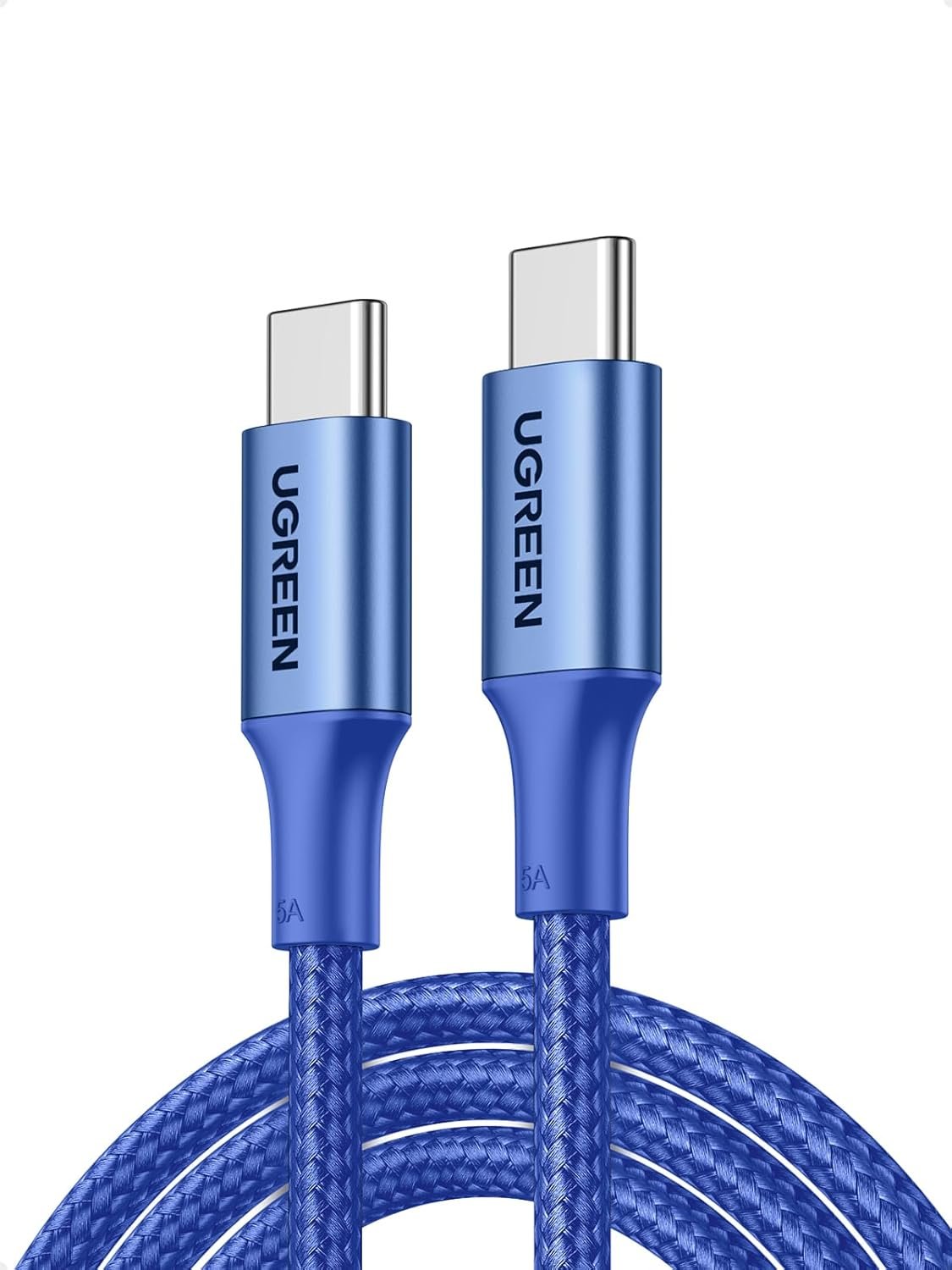 Cabo Usb Tipo C Ugreen 100w 20v 5a, Carregamento Rápido (2m, Azul) Compatível Galaxy S25 S24 S23, Tab S11 Ultra Iphone 17 16 15 Pro Max Plus Air,