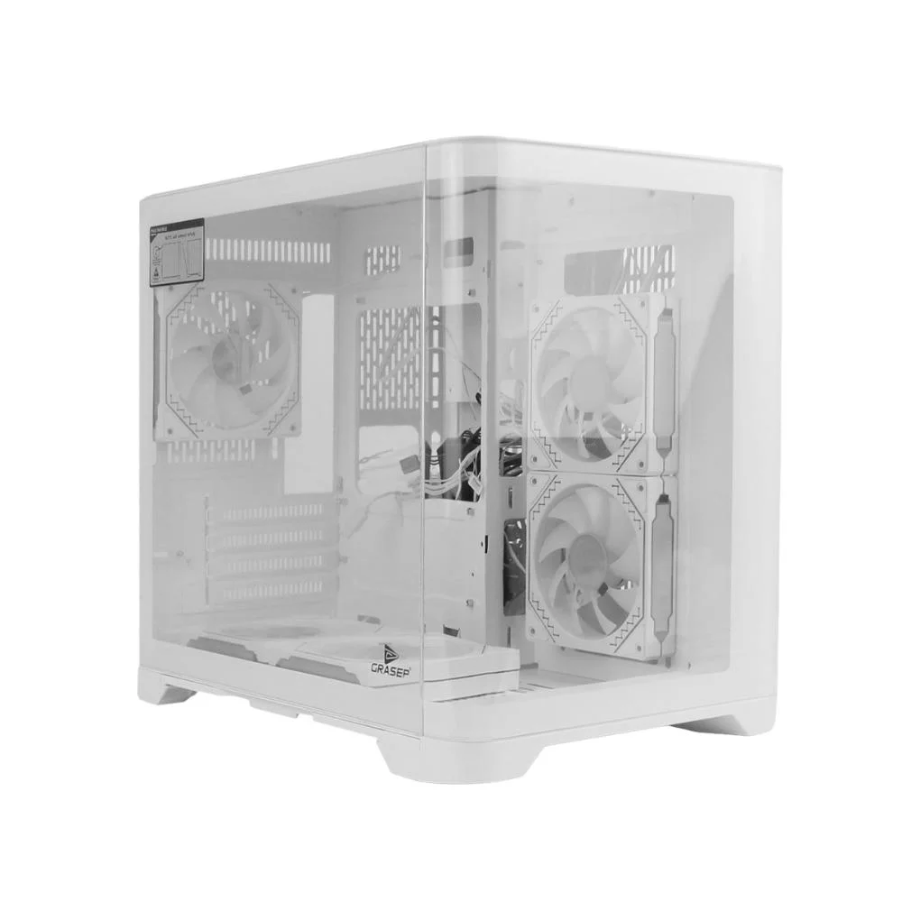 Imagem 2 de 5 do produto Gabinete Gamer Aquário Vidro Curvo 5 Fans Hub Usb 3.0