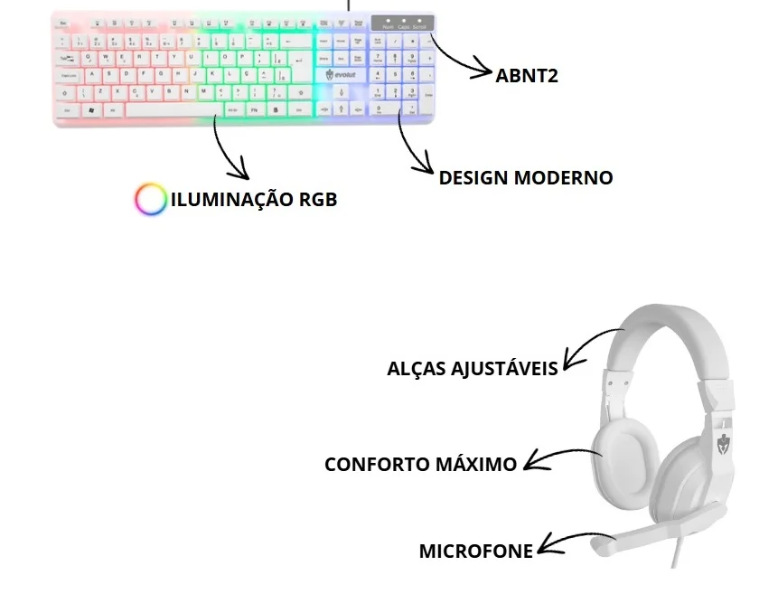 PC Gamer Completo Arvex Branco Intel Core i7 3770, Geforce RTX 3050, Memoria 16gb Ddr3, SSD 240GB - view 5