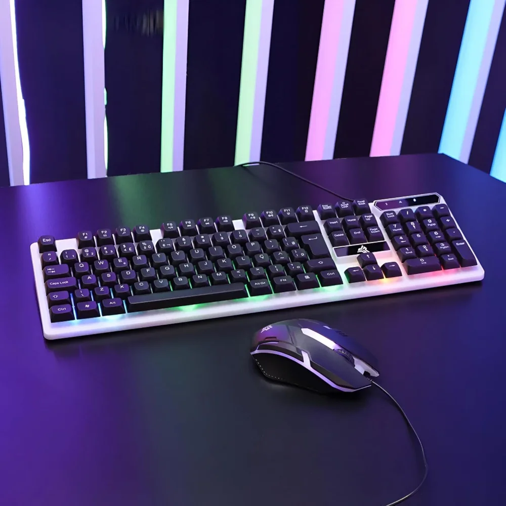 Imagem 2 de 5 do produto KIT Teclado Mouse Gamer Teclas Alta Performance E Durabilidade  Jk350 Usb – 104