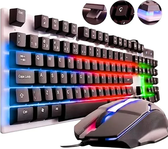 Imagem 3 de 5 do produto KIT Teclado Mouse Gamer Teclas Alta Performance E Durabilidade  Jk350 Usb – 104