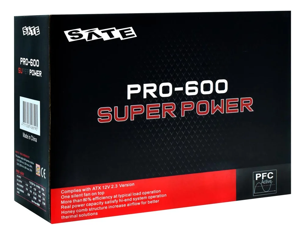 Imagem 2 de 2 do produto Fonte Para Gabinete Satellite Pro-600 Super Power