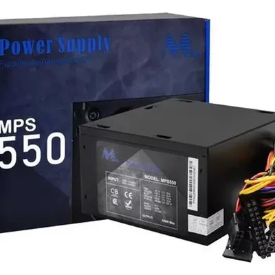 Fonte Atx 550w Mps550 Mtek Real Gamer 24 Pinos (12cm Fan)
