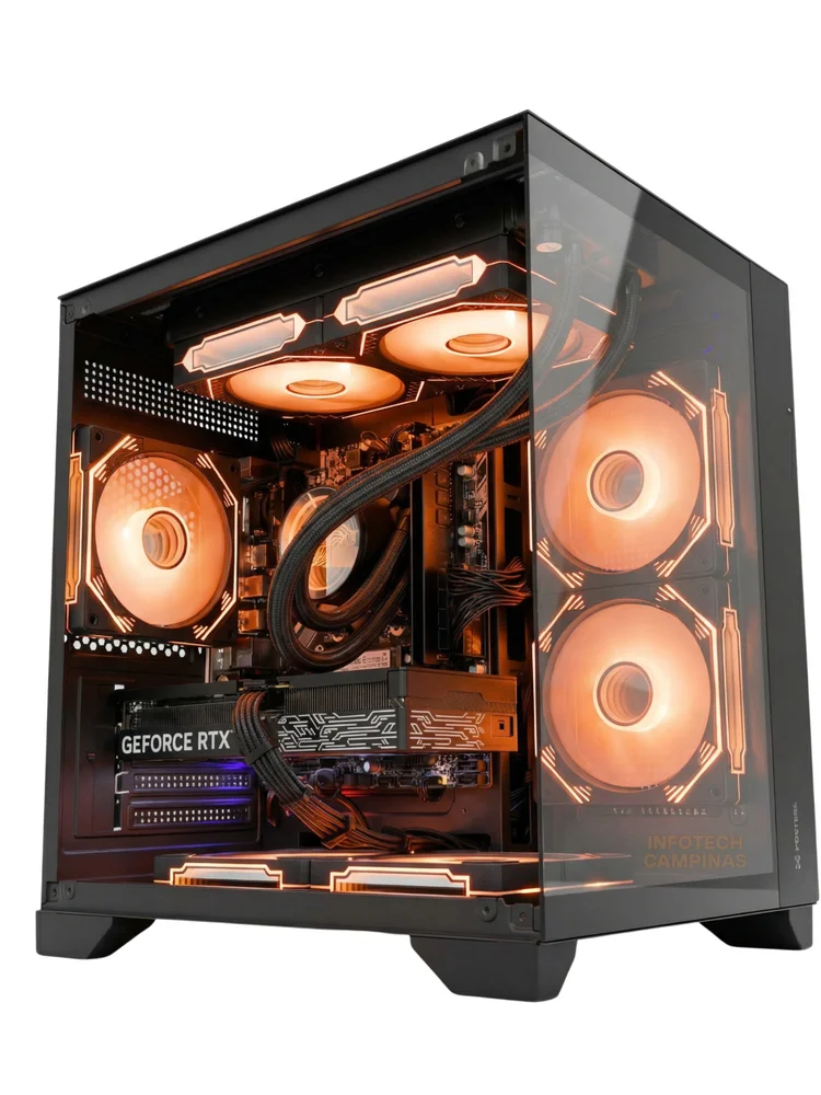 PC Gamer Aquario Preto | Ryzen 5 7600x Am5 | RTX 5060 8GB | 16gb Ddr5 | SSD Nvme 1TB | Water Cooler 240mm | WINDOWS 11 Pro - view 2