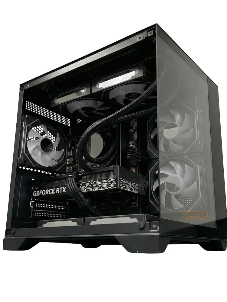 PC Gamer Aquario Preto | Ryzen 5 7600x Am5 | RTX 5060 8GB | 16gb Ddr5 | SSD Nvme 1TB | Water Cooler 240mm | WINDOWS 11 Pro - view 3