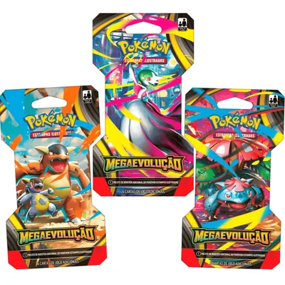 Booster Pokémon Unitário Megaevolução 1 Booster Com 6 Cartas